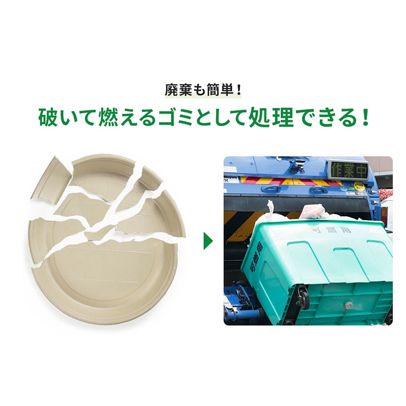 【直送品】 寿司容器　BB竹バガスラミ丸桶4　本体   10枚/袋（ご注文単位10袋）