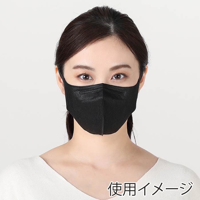 日本マスク  3D立体不織布マスク　THE　MASK 30枚　ブラック N005 1個（ご注文単位60個）【直送品】