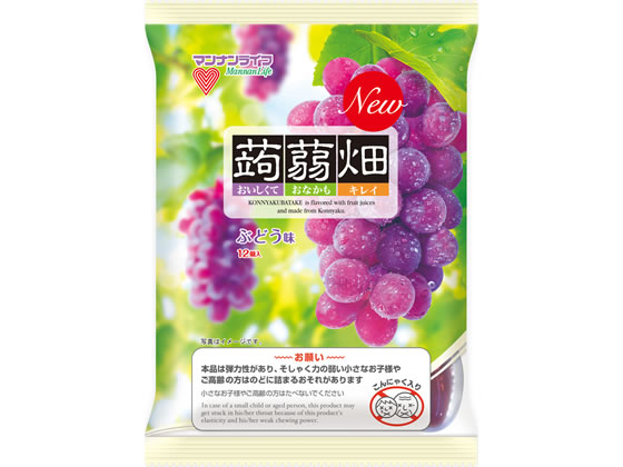 マンナンライフ 蒟蒻畑 ぶどう味 25g×12個入 1パック※軽（ご注文単位1パック)【直送品】 包装用品・店舗用品の通販 シモジマ