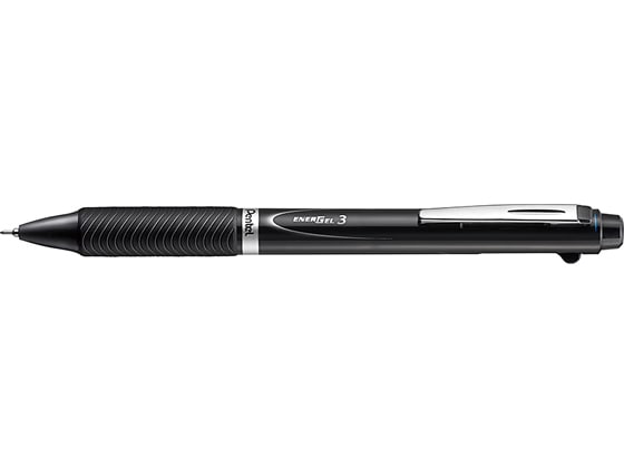 ぺんてる 【新品】（まとめ） ぺんてる エナージェル 3色ボールペン（軸色：ブラック） XBLC35A 1本 【×10セット】