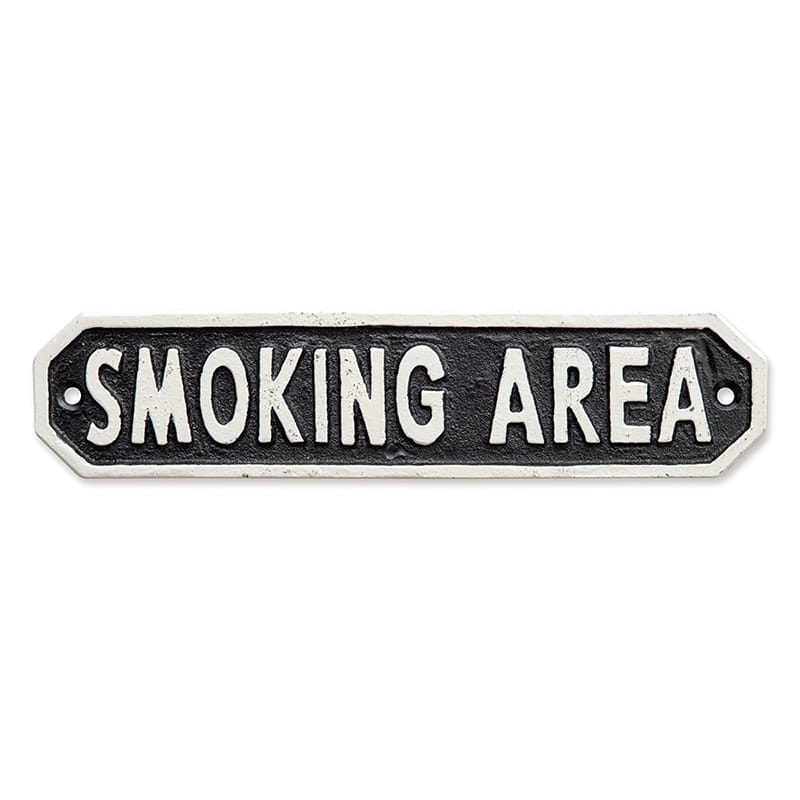 【直送品】 ポッシュリビング サインプレート SMOKING　AREA 63592　ブラック 1個（ご注文単位1個）
