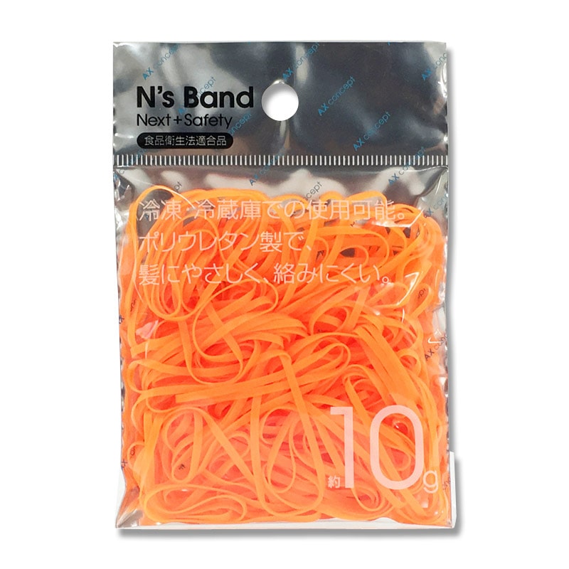 アックスコーポレーション ゴムバンド N’s Band A-NB-O 蛍光オレンジ 1個(約10g)