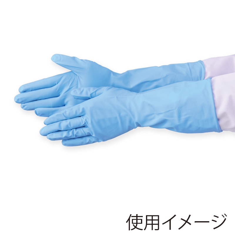 【直送品】 エブノ ニトリル薄手手袋前指タイプ　パウダーフリー M 540　ブルー 20組/箱（ご注文単位12箱）