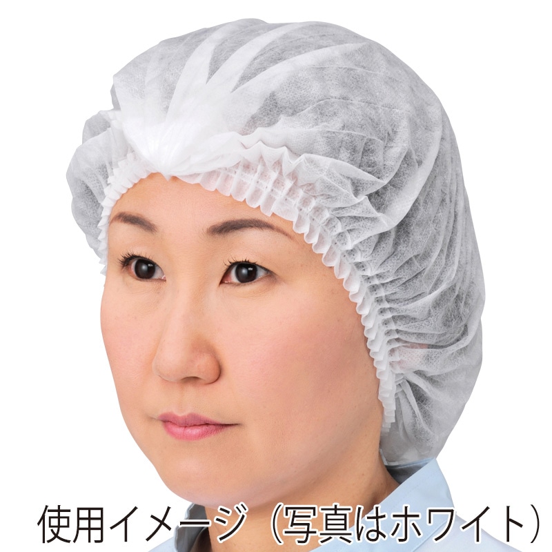 川西工業 不織布使い捨てヘアキャップ　ホワイト１００枚×２０ - 1