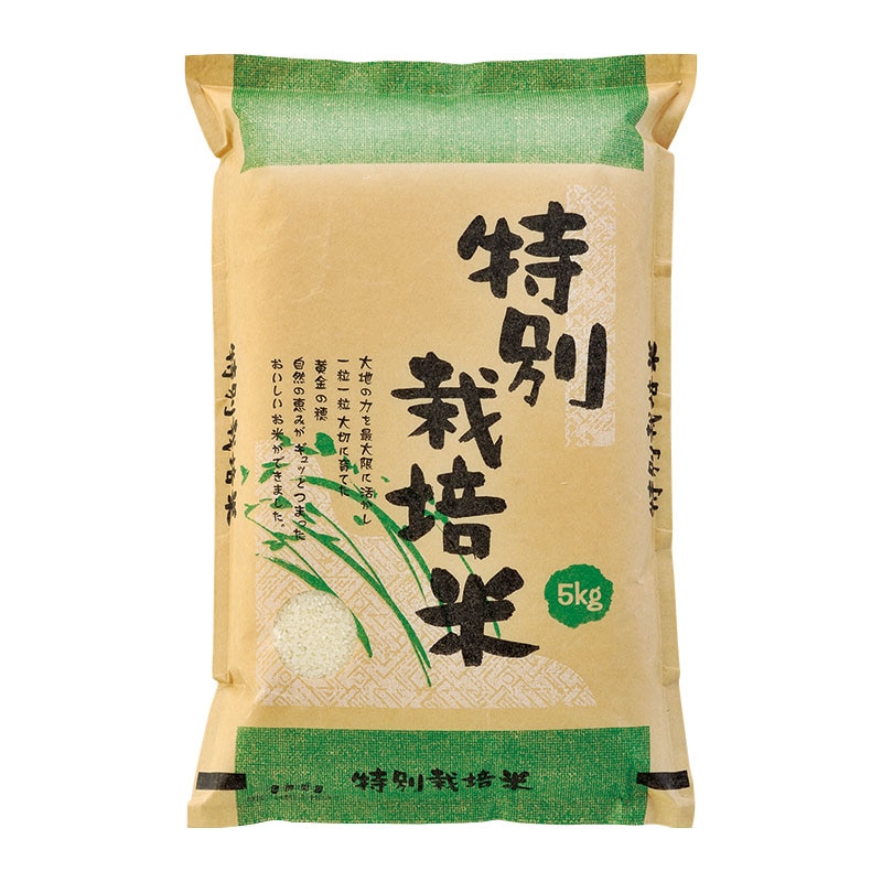マルタカ 米袋　クラフト　フレブレス 特別栽培米　土の力　5kg MC3320 500枚/箱（ご注文単位1箱）【直送品】