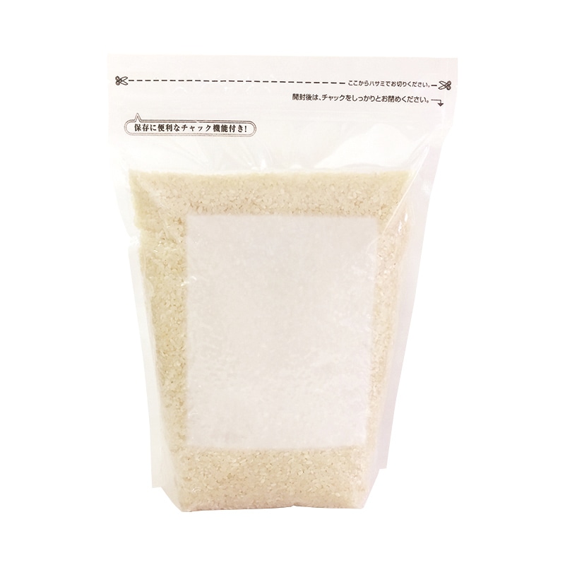 米袋 ラミ ステイブルパック　透明無地　1kg用×500枚 - 1