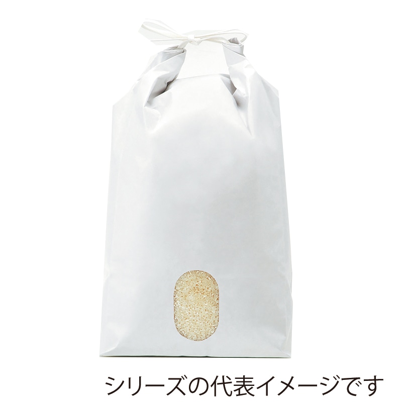 【直送品】マルタカ 米袋　紐付白クラフト 無地　10kg KH0850 300枚/箱（ご注文単位1箱）