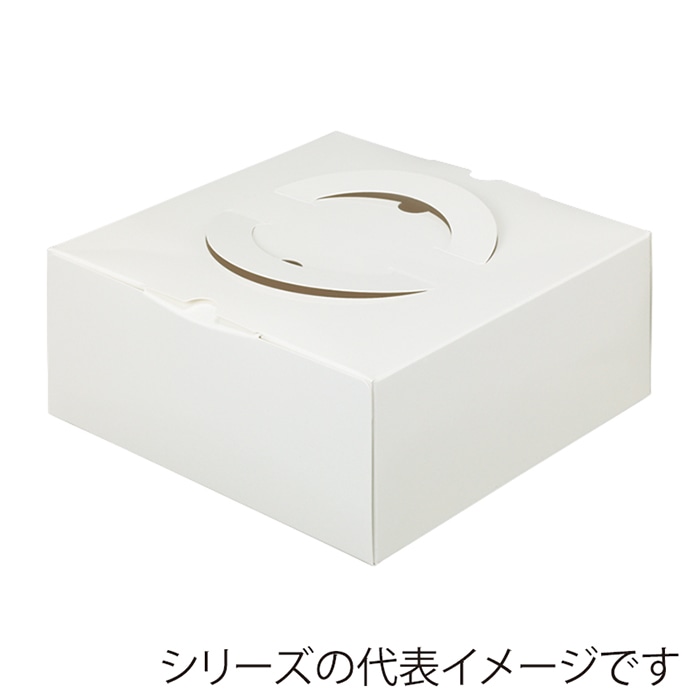 【直送品】 洋菓子箱　HCホワイト H80　7号 1－030－37　100枚/袋（ご注文単位1袋）