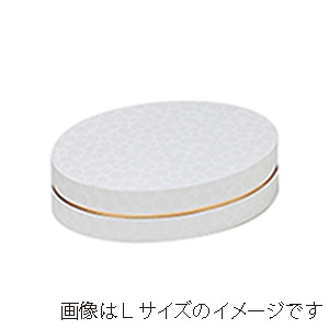 洋菓子箱　パターン　オーバルコンビAギフトケース M　ナチュラル 34056　1個（ご注文単位50個）【直送品】