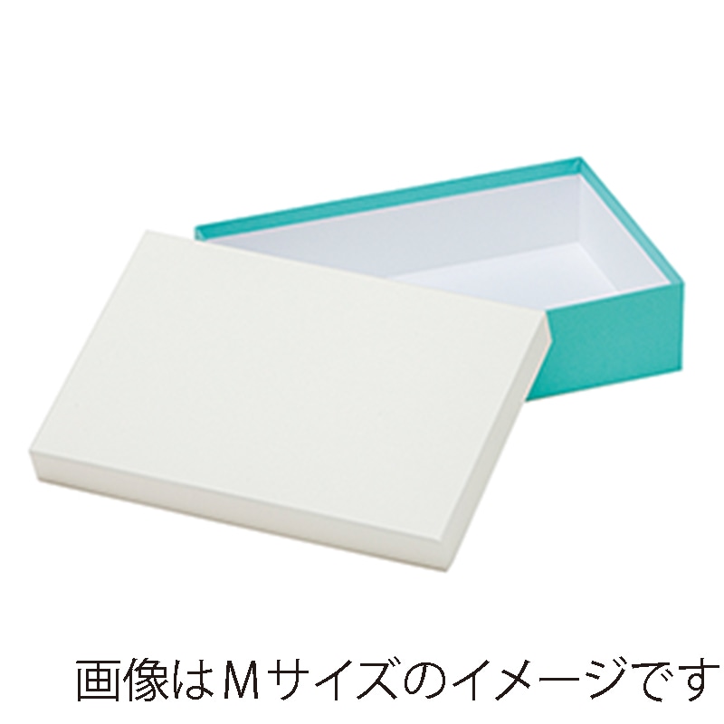 【直送品】 洋菓子箱　パステルフェザーギフトケース L　ホワイト／エメラルド 1762　1個（ご注文単位20個）