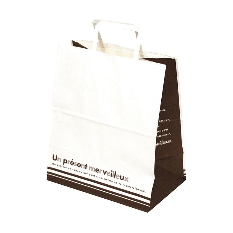 ヤマニパッケージ 手提げ紙袋　パティスリーバックショコラ 中 20－351 200枚/箱（ご注文単位1箱）【直送品】