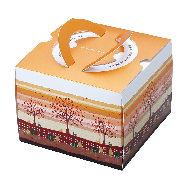 【直送品】 ヤマニパッケージ 洋菓子箱　リトルデコ オータム 20－2140 100枚/箱（ご注文単位1箱）