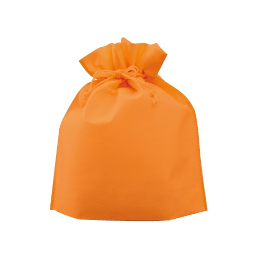 【直送品】㈱三和 不織布　巾着  SW2528－25　オレンジ 50枚/袋（ご注文単位1袋）