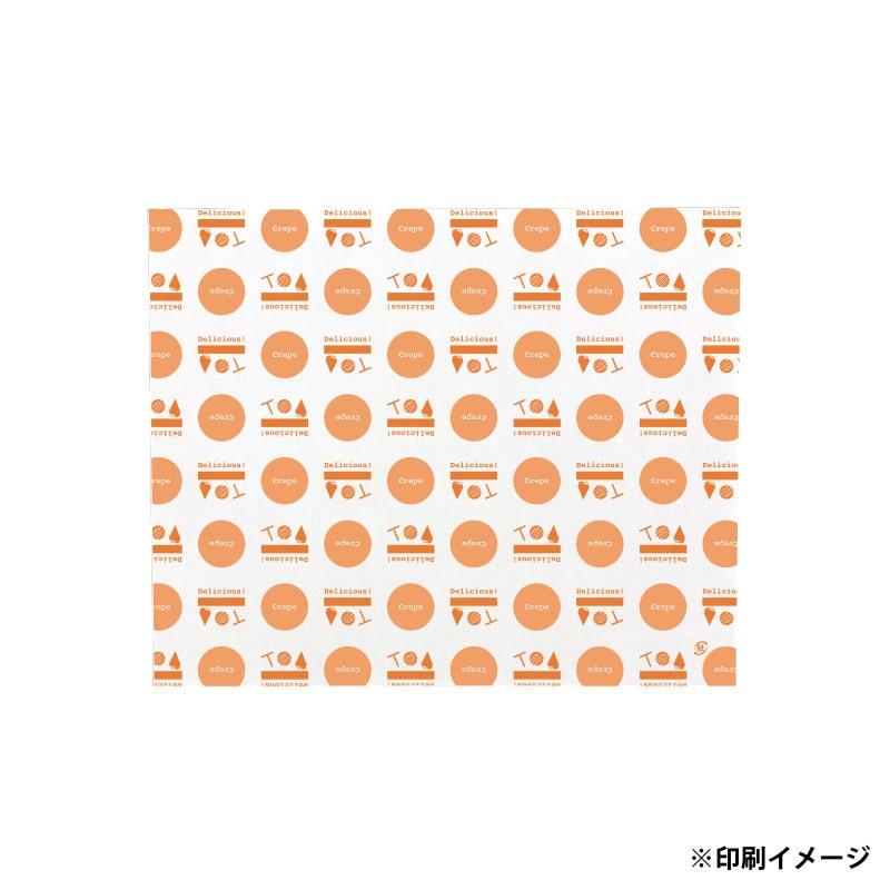 オリジナル印刷】特注クレープ包装紙 207×255mm 1色印刷 10000枚