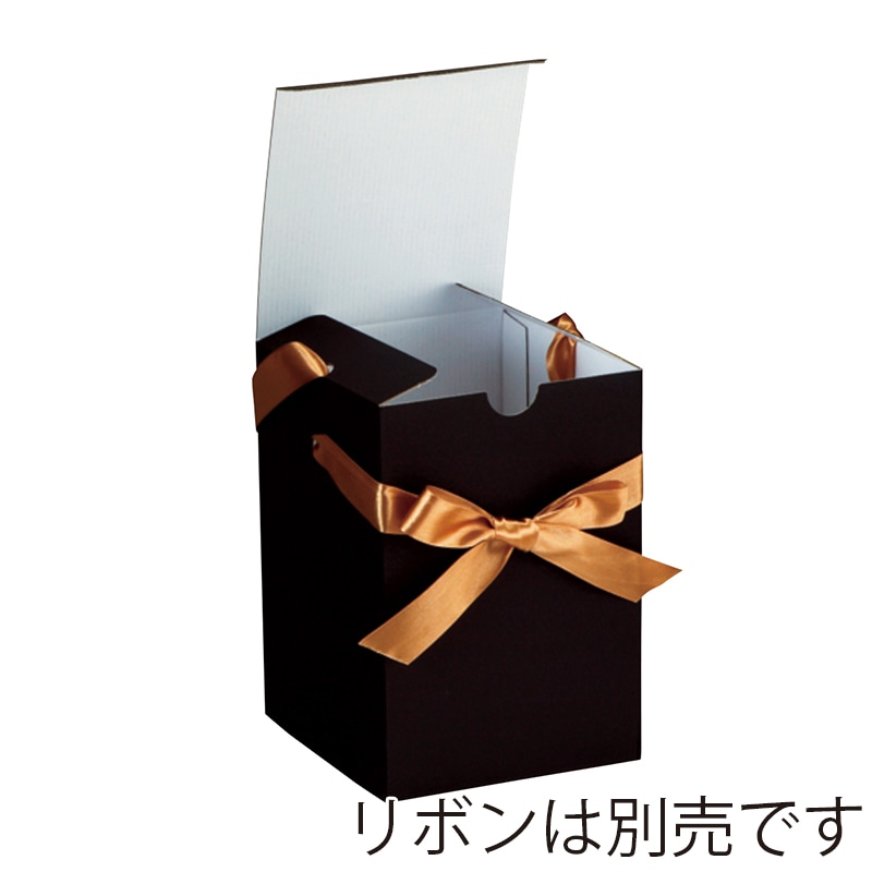 【直送品】 新光 フラワーギフトボックス プチボックスS　ブラック パッド付 1枚（ご注文単位100枚）