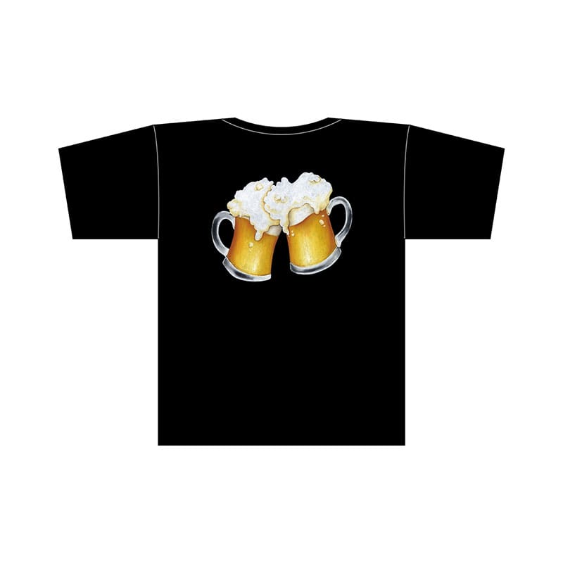 【直送品】 P・O・Pプロダクツ メッセージTシャツ 黒 フルカラー S 22744 ビールイラスト 1枚（ご注文単位1枚）｜【シモジマ】包装