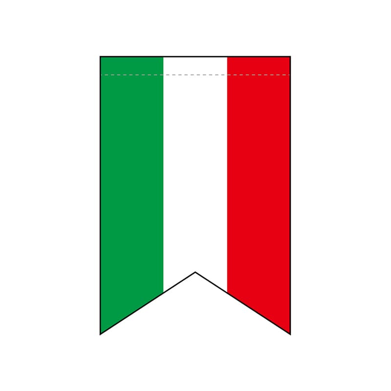 【直送品】 P・O・Pプロダクツ 変形タペストリー　リボンカット  69411　イタリア国旗柄 1枚（ご注文単位1枚）