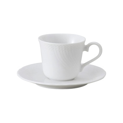 山万 ストリームホワイト　コーヒー碗皿  68041－409 1個（ご注文単位1個）【直送品】