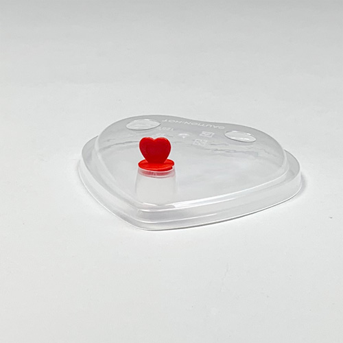 【直送品】BMターゲット ハードPPカップ用ハートキャップ ハート専用　透明 TP－HEART－LID－CLEAR 50個/束（ご注文単位20束）
