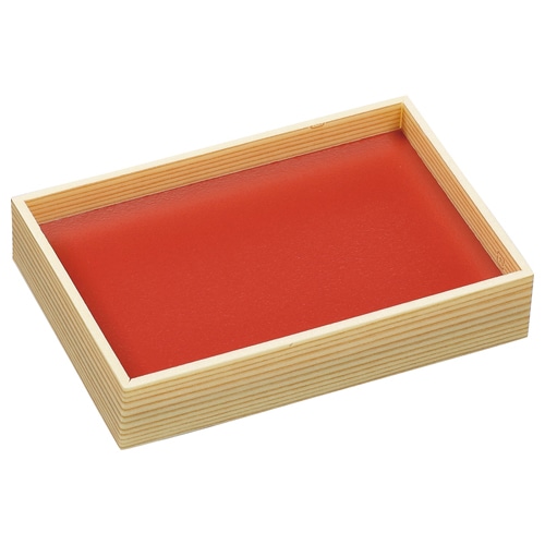 【直送品】 エフピコ 寿司容器　本体　リバーシブル WP－410（33）RV 柾目W黒赤 20枚/袋（ご注文単位18）