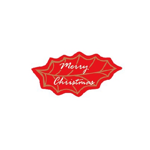 【直送品】 金久 ケーキピック　プチポイント クリスマス　ヒイラギ葉　赤金箔 PXP－083 500枚/袋（ご注文単位1袋）
