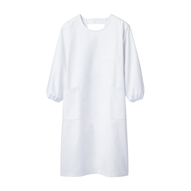 【直送品】 予防衣　男女兼用・長袖 74－401　ホワイト　M  1個（ご注文単位1個）
