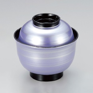 若泉漆器 3．3寸美里吸椀　紫かすみ  W－8－43 1個（ご注文単位1個）【直送品】