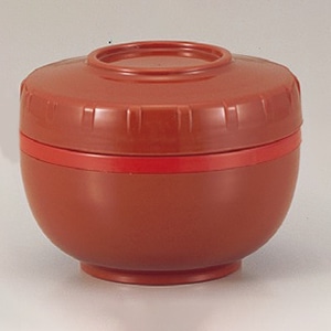 【直送品】 若泉漆器 保温飯器・汁器ブラウン色スキャップ式 H－500 1－942－11 1個（ご注文単位1個）