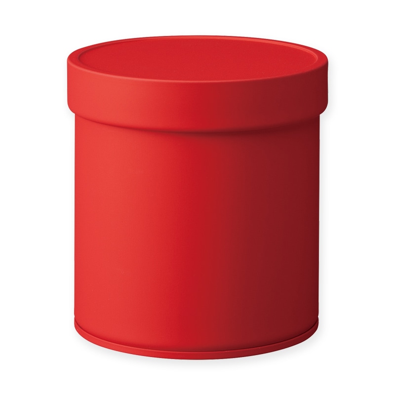 【直送品】 日東産業 カラー缶　ソフトマットキャニスター  100S0R　赤 1個（ご注文単位100個）