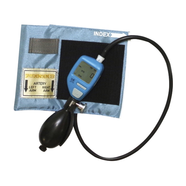 電子アネロイド血圧計（手動式） SAM-001（スカイブルー） 1台 三恵 24