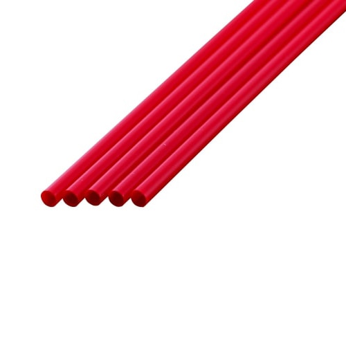 【直送品】 シバセ工業 ストレートストロー 4．5mm×18cm 赤 1箱（ご注文単位1箱）