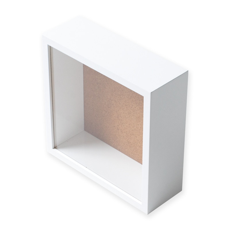 【直送品】星野 木製ボックス　キューブボックス M 2　シャインホワイト　329415 1個（ご注文単位20個）