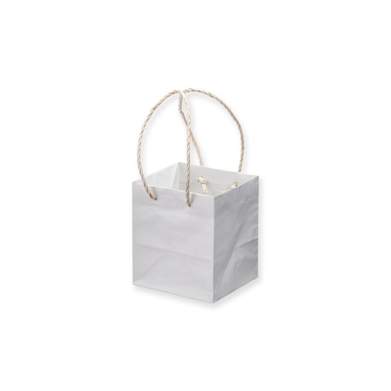 【直送品】星野 手提げ紙袋　キャリーバッグ K－SS 1　ホワイト　314119 100枚/束（ご注文単位1束）
