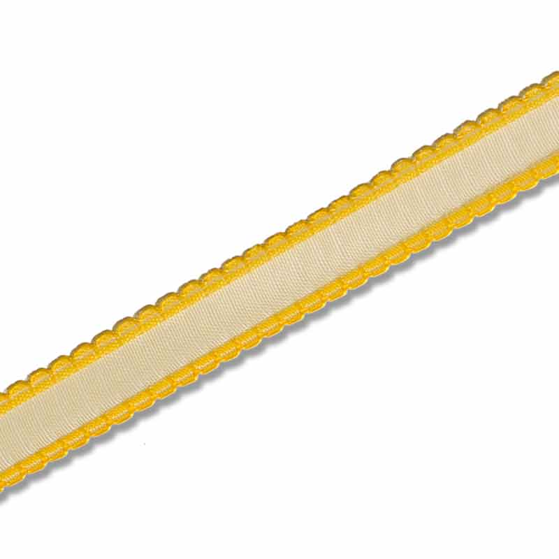 HEIKO ピコットリボン 15mm幅×20m巻 黄色