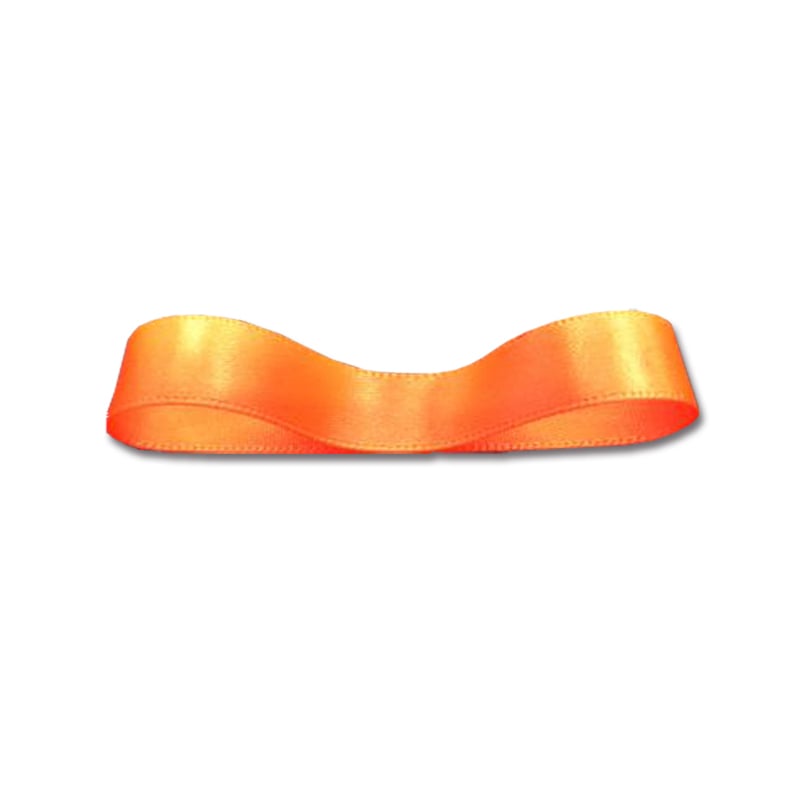 HEIKO シングルサテンリボン 6mm幅×20m巻 ネオンカラーオレンジ 1巻