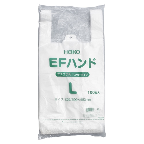HEIKO レジ袋 EFハンド ナチュラル(半透明) ハンガータイプ L 100枚