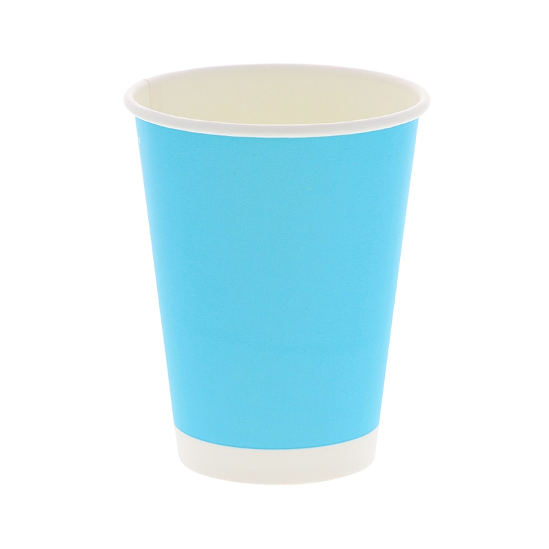 HEIKO 紙コップ(ペーパーカップ) アイス・ホット兼用 12オンス 口径90mm ライトブルー 50個