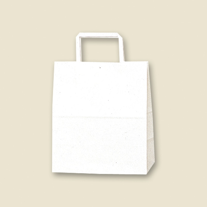 HEIKO 紙袋 H25チャームバッグ S2(平手) 白無地 50枚
