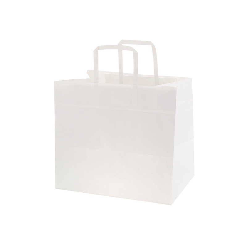 SWAN 紙袋 Nフラットチャームバッグ 300-1(平手) 白無地 50枚｜【シモジマ】包装用品・店舗用品の通販サイト