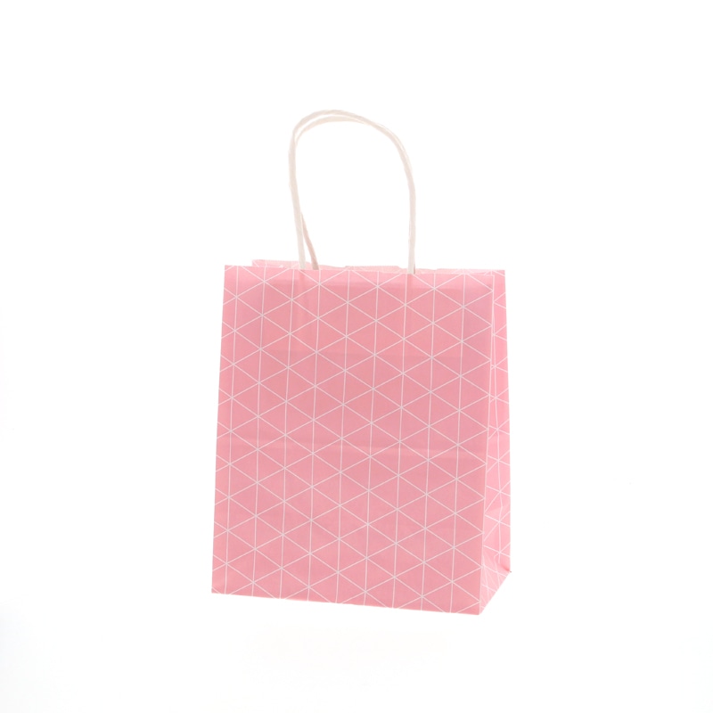 HEIKO 紙袋 25チャームバッグ 25CB 21－12 スクエア ピンク 50枚