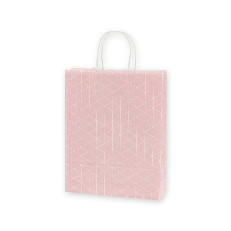 HEIKO 紙袋 25チャームバッグ 25CB MS1 スクエア ピンク 50枚
