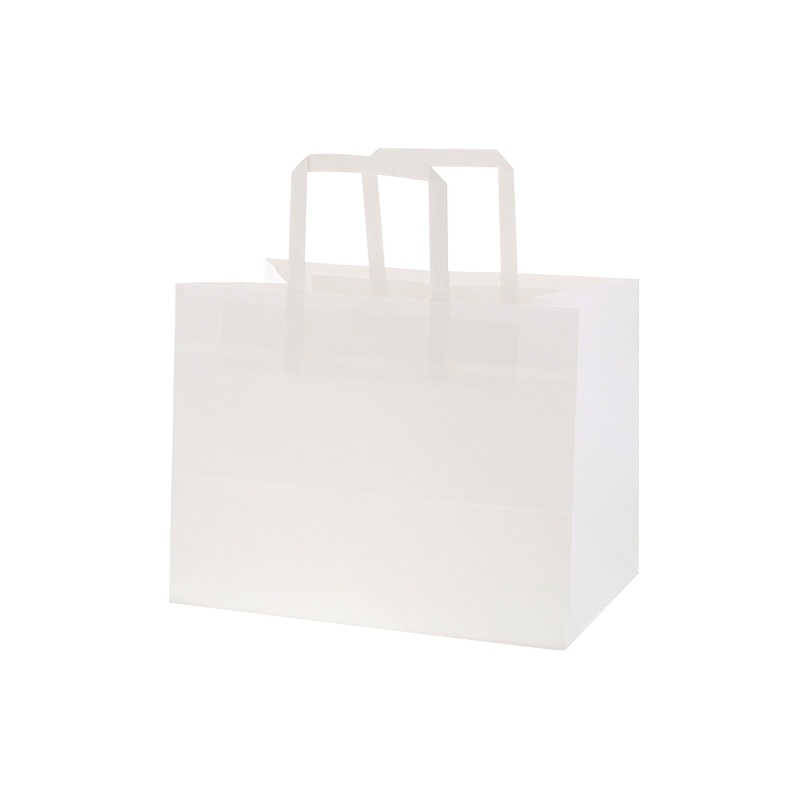 SWAN 紙袋 Nフラットチャームバッグ 280-1(平手) 白無地 50枚｜【シモジマ】包装用品・店舗用品の通販サイト