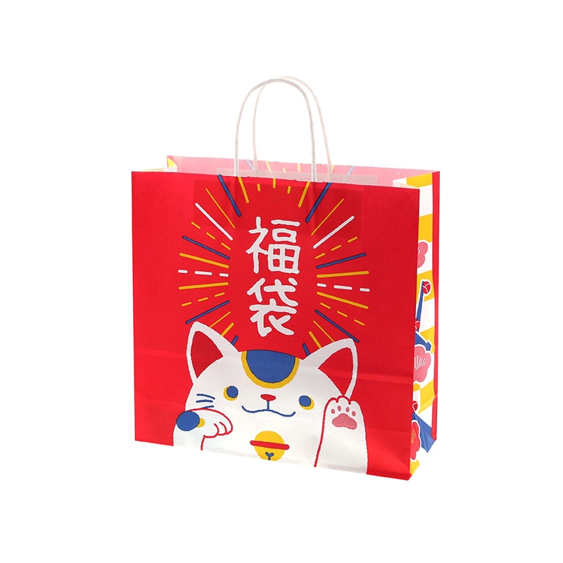 3才　HEIKO　紙袋　25チャームバッグ　25CB　猫招き　50枚｜【シモジマ】包装用品・店舗用品の通販サイト