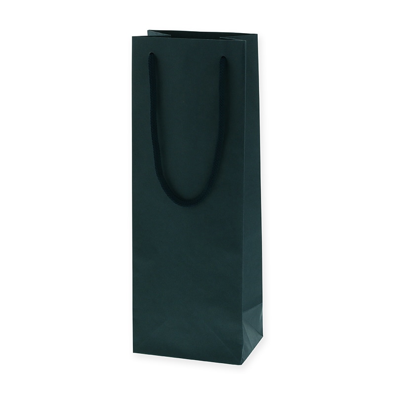 HEIKO 紙袋 カラーチャームバッグ ワインL 1本用 紺 10枚