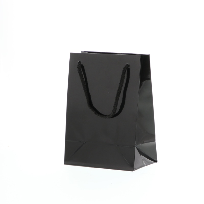 HEIKO 紙袋 ブライトバッグ T-4 黒(グロスPP貼り) 10枚