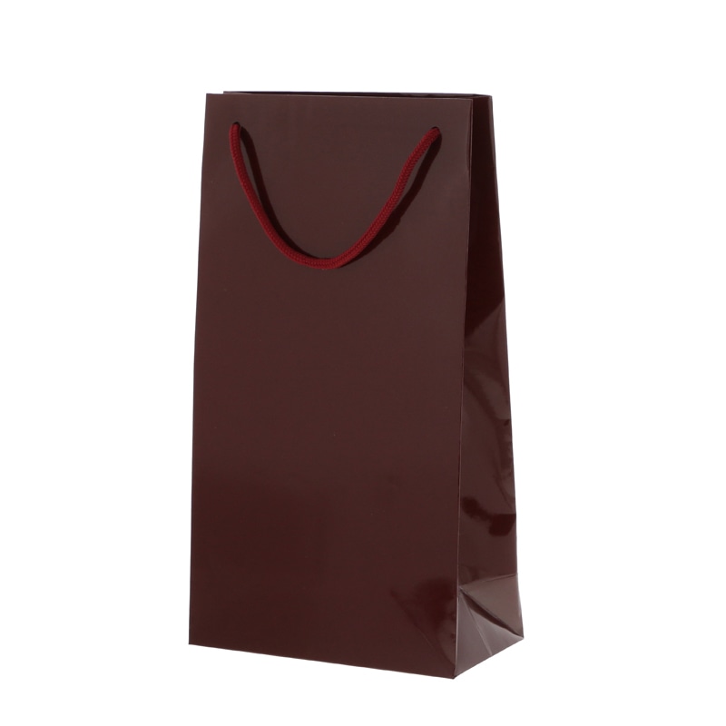 HEIKO 紙袋 ブライトバッグ ワイン2本用 エンジ 10枚