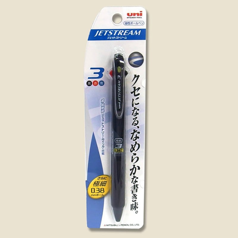 シモジマ 三菱鉛筆 3色ボールペン ジェットストリーム 0 38mm Sxet 24 透明ブラック 包装用品 店舗用品の通販サイト