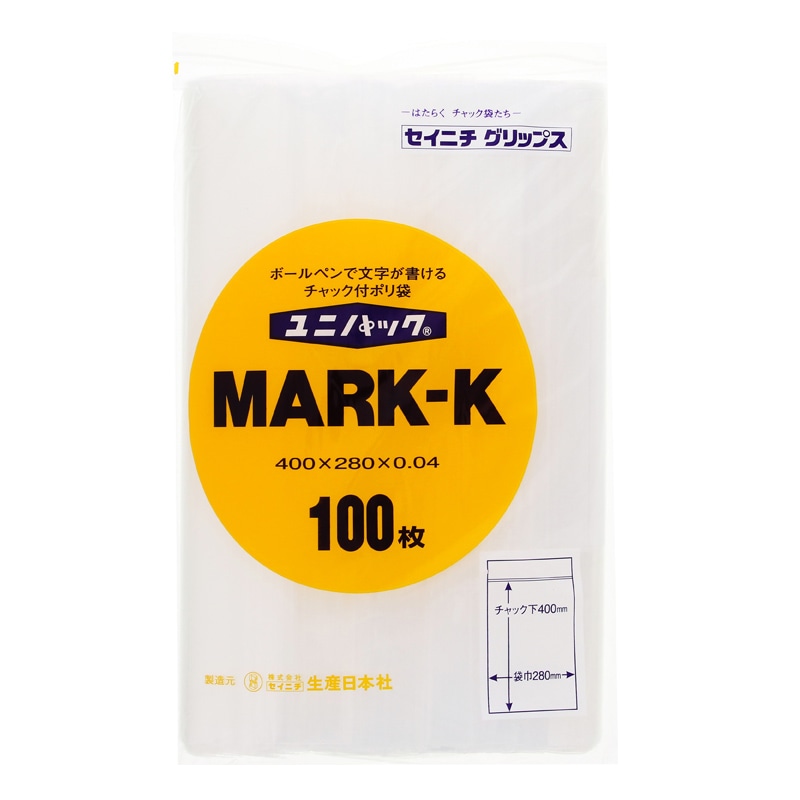 生産日本社 セイニチ チャック付ポリ袋 ユニパック マーク付 MARK-K 