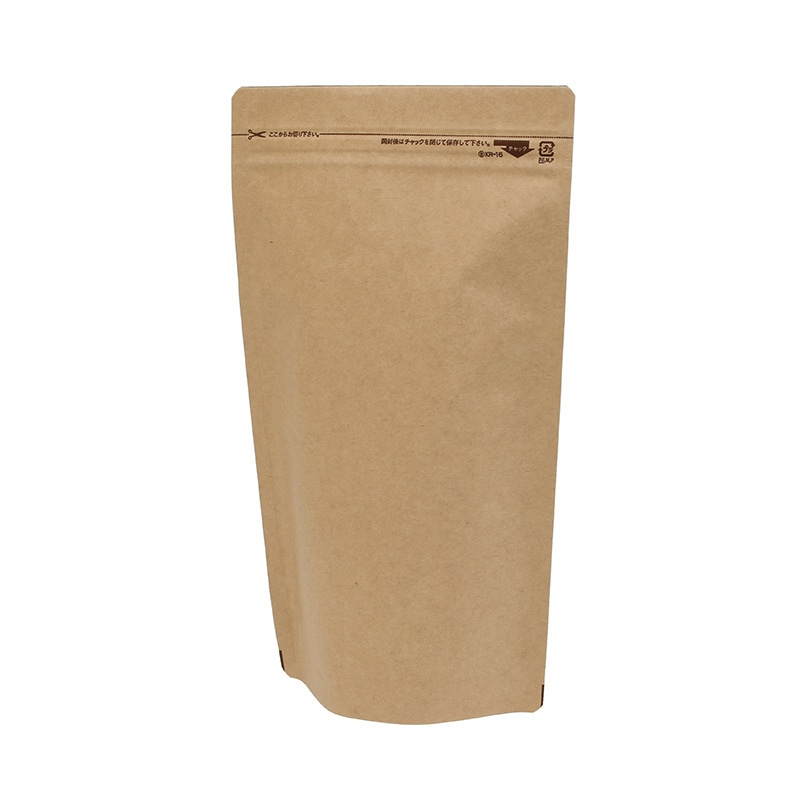 ラミジップ KR-16 1ケース600枚（50枚×12袋）クラフト紙 スタンドチャック袋 脱酸素剤対応袋 - 1