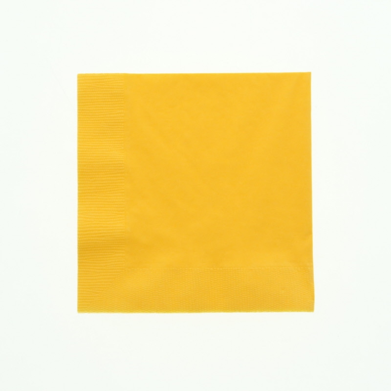オリエンタル紙業 カラー紙ナプキン 2プライナプキン レモン 約25cm 50枚